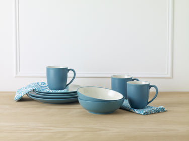 16 Piece Colorwave Turquoise Coupe Dinner Set